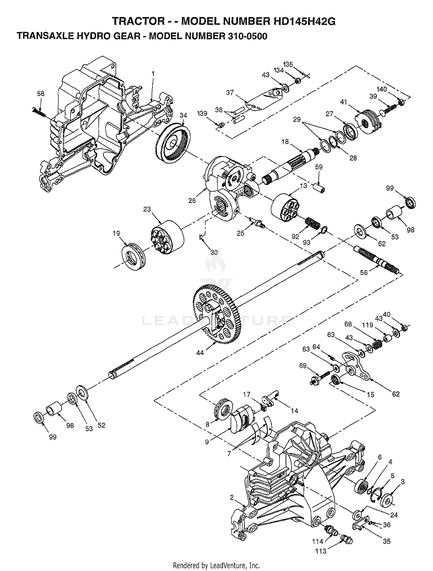 TRANSAXLE HYDRO GEAR