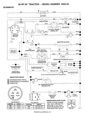 Craftsman lt1000 ignition switch diagram hot sale