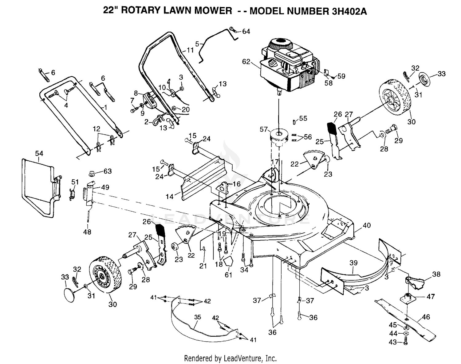 22" ROTARY LAWN MOWER