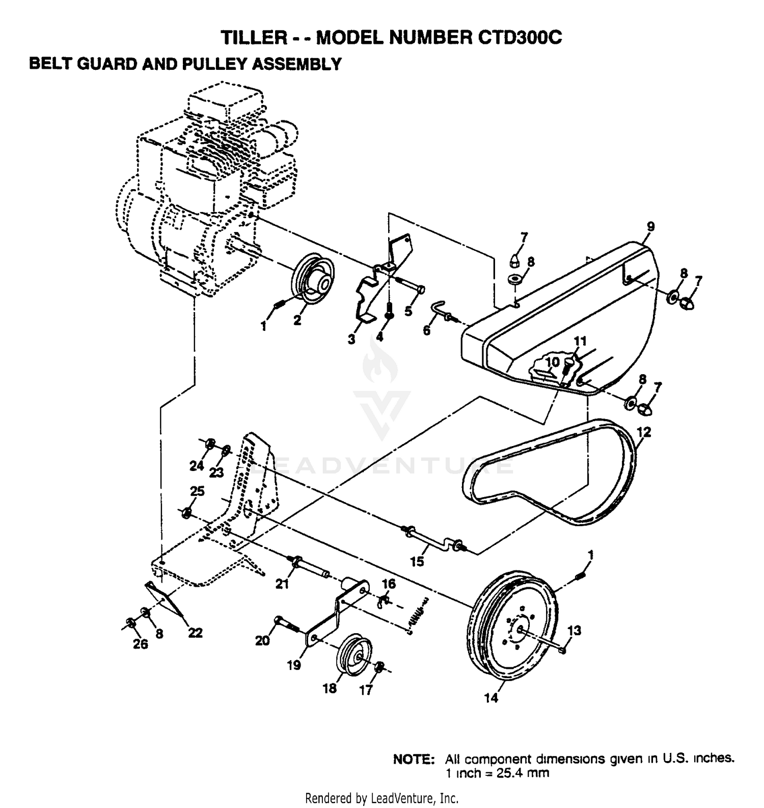 BELT GUARD AND PULLEY