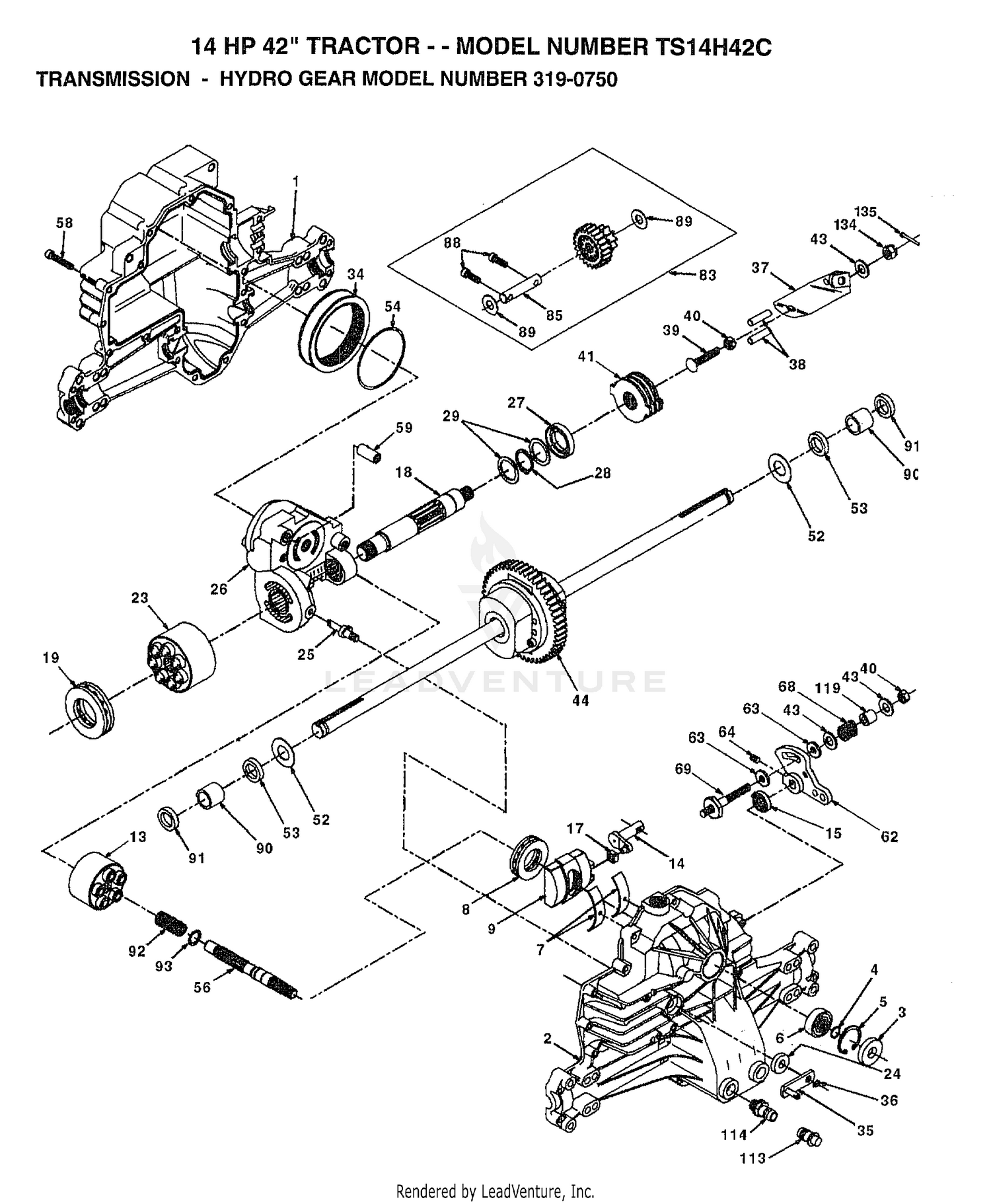 14HP 42"/TRANSMISSION