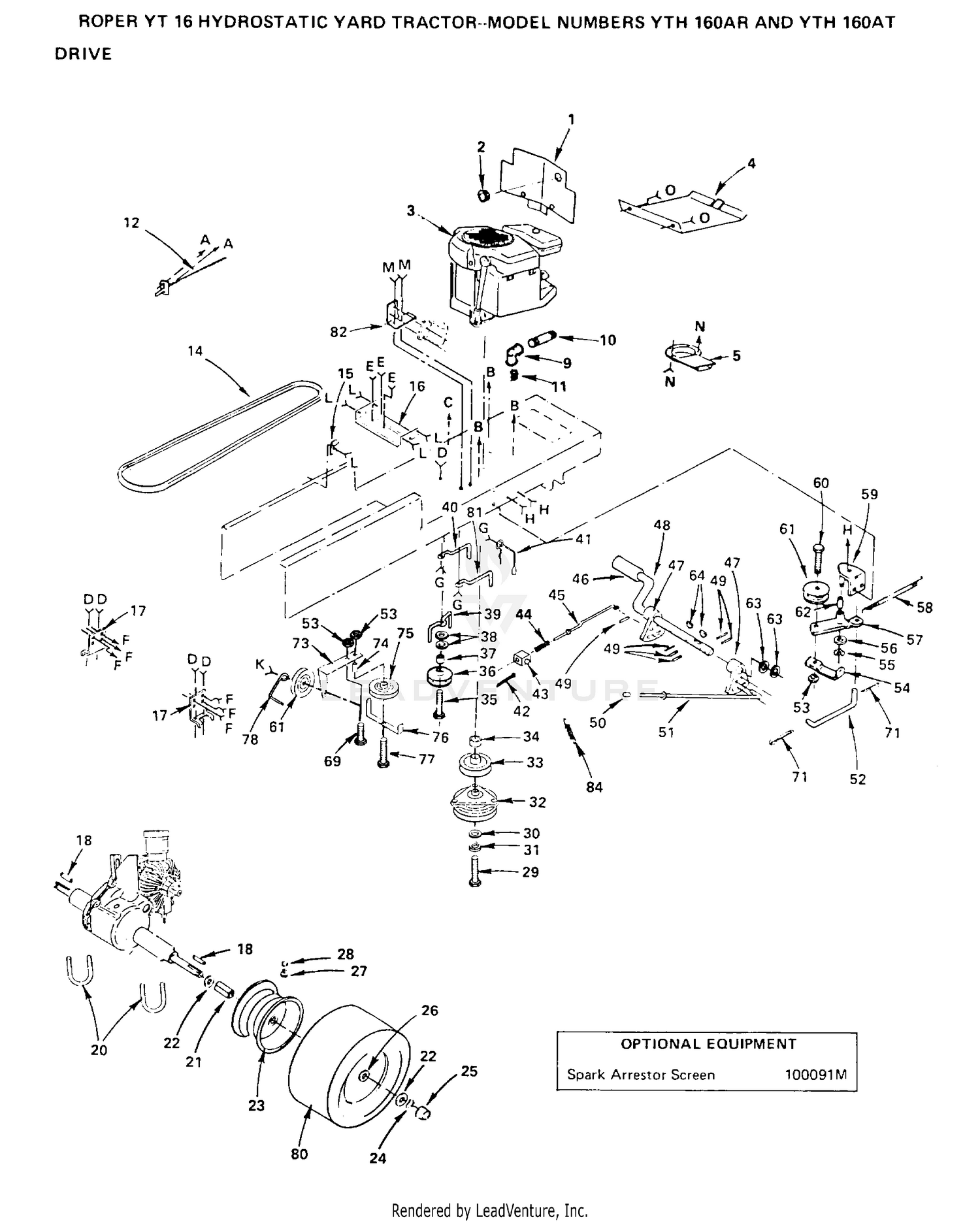 DRIVE GROUP, BELT, REAR WHEELS