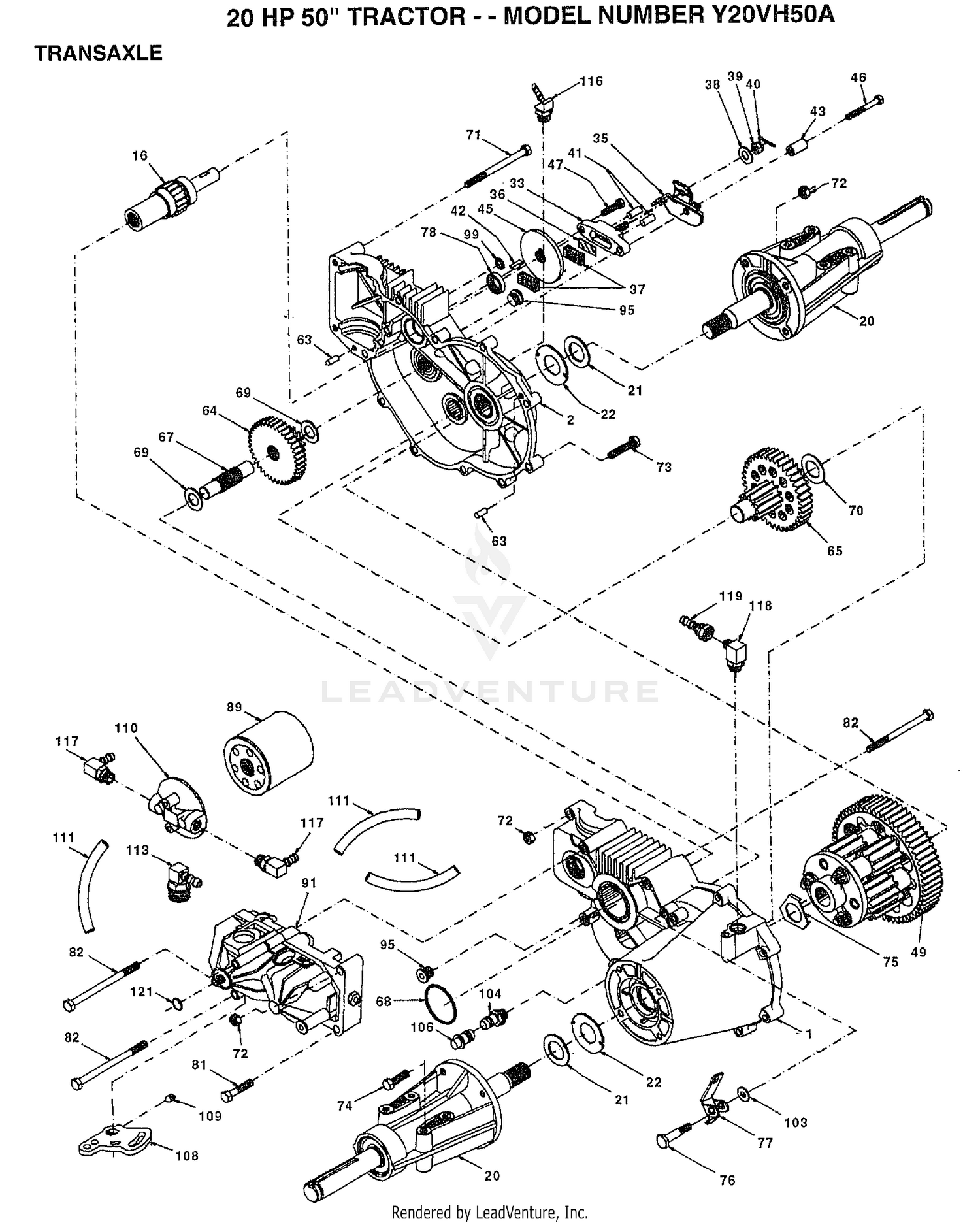 20 HP 50" TRANSAXLE