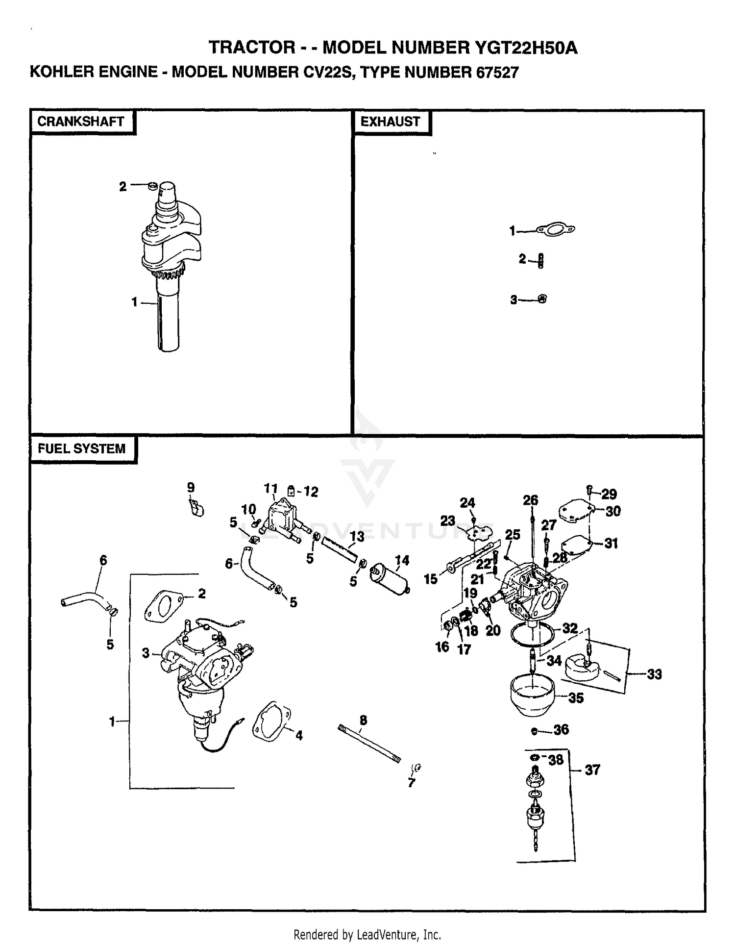 FUEL SYSTEM/CRANKSHAFT/EXHAUST
