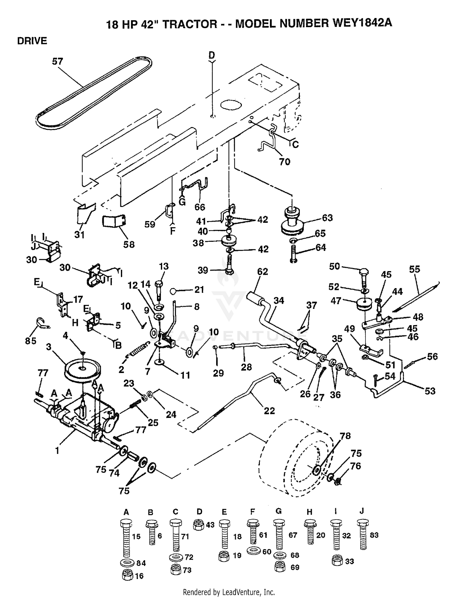 18HP 42" TRACTOR-DRIVE