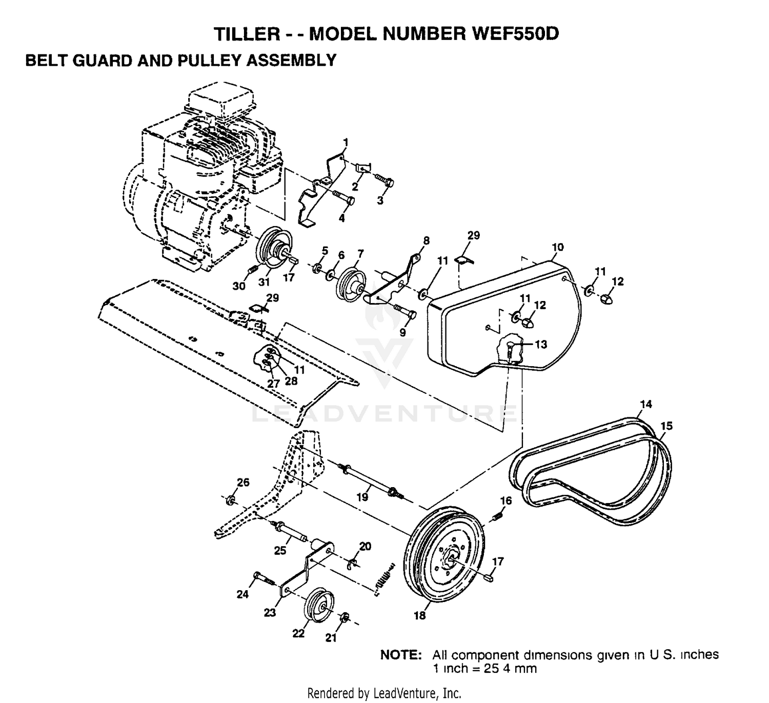 BELT GUARD AND PULLEY