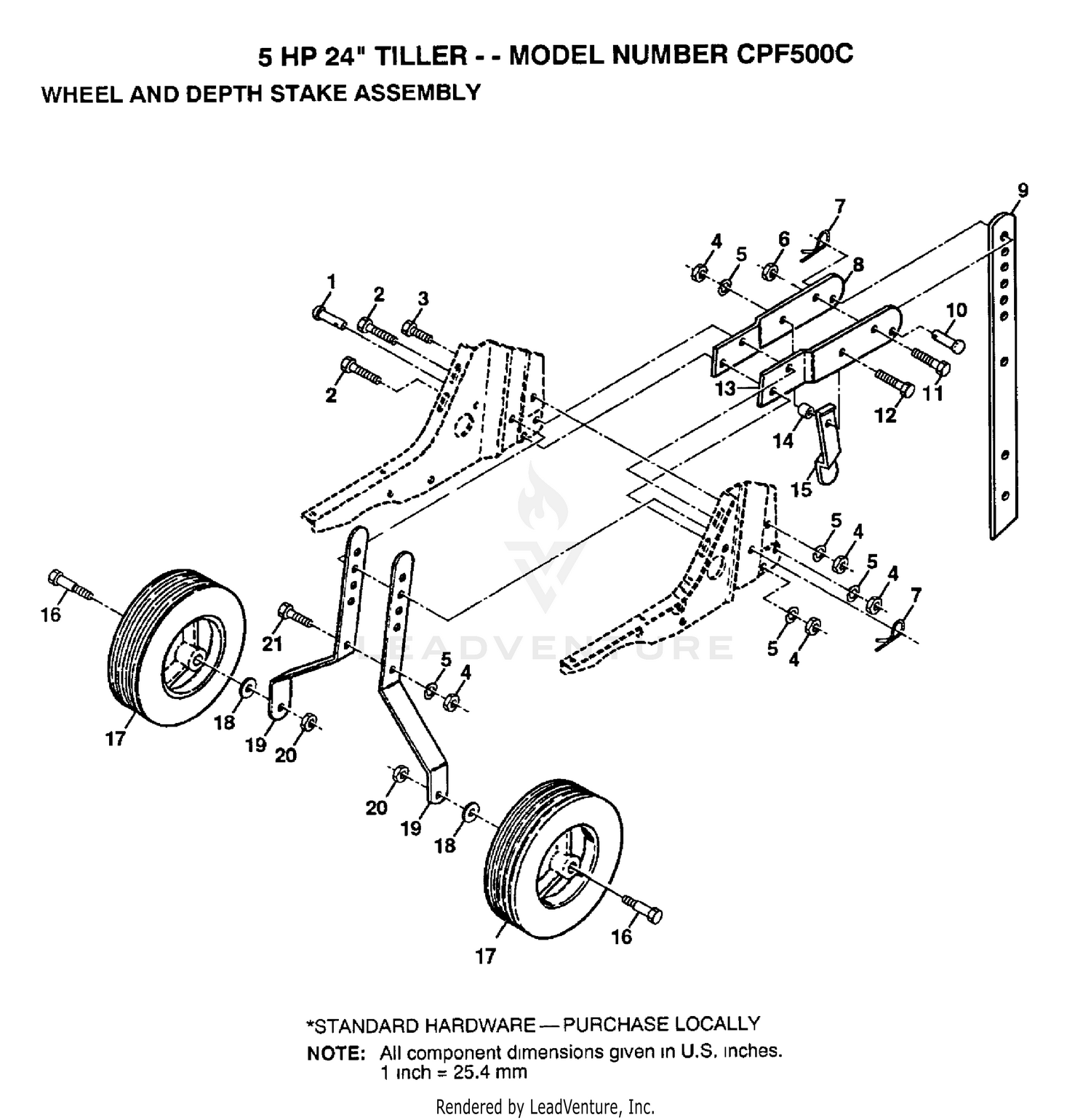 WHEEL, DEPTH STAKE ASSY