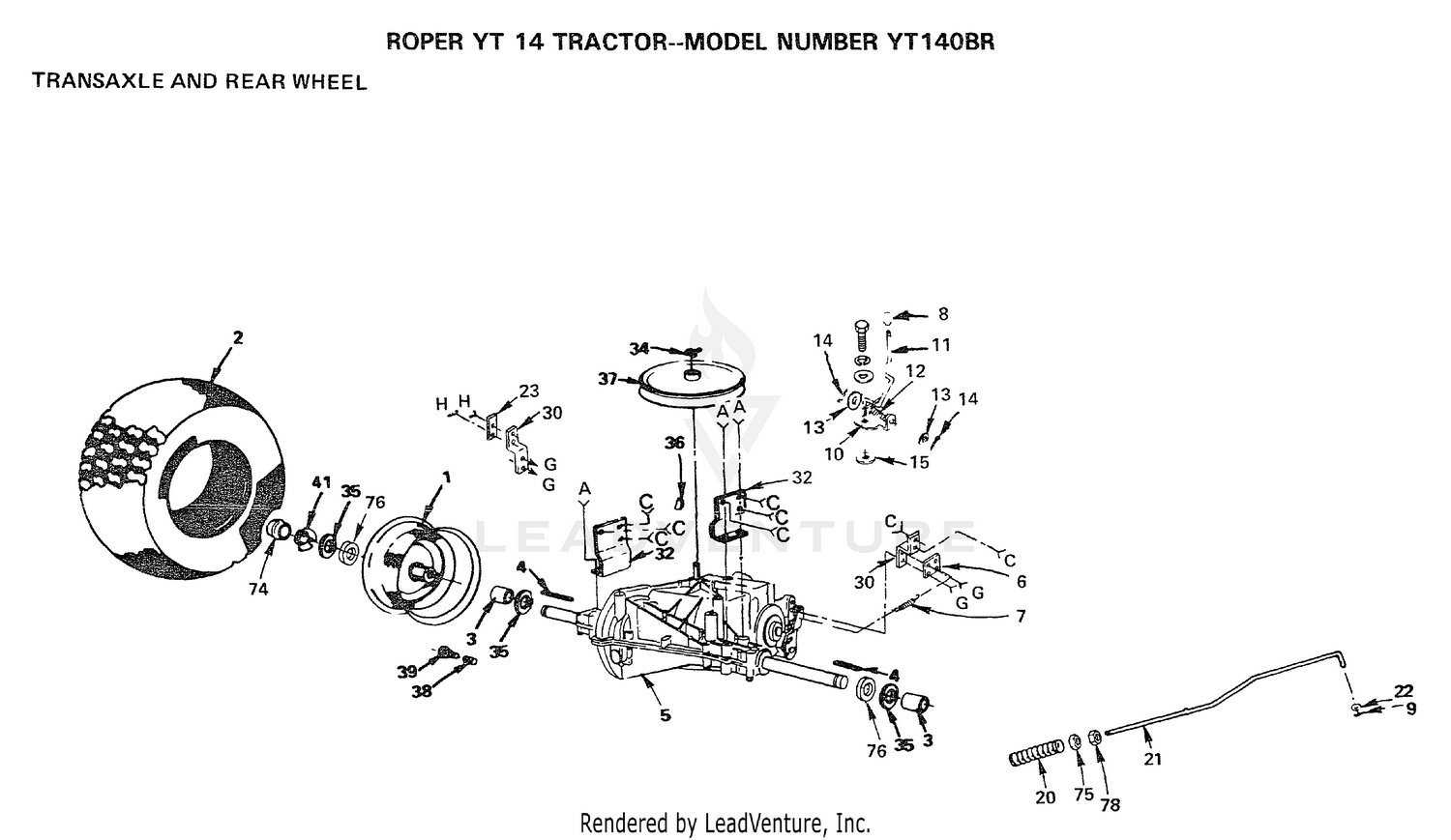 TRANSAXLE AND REAR WHEEL