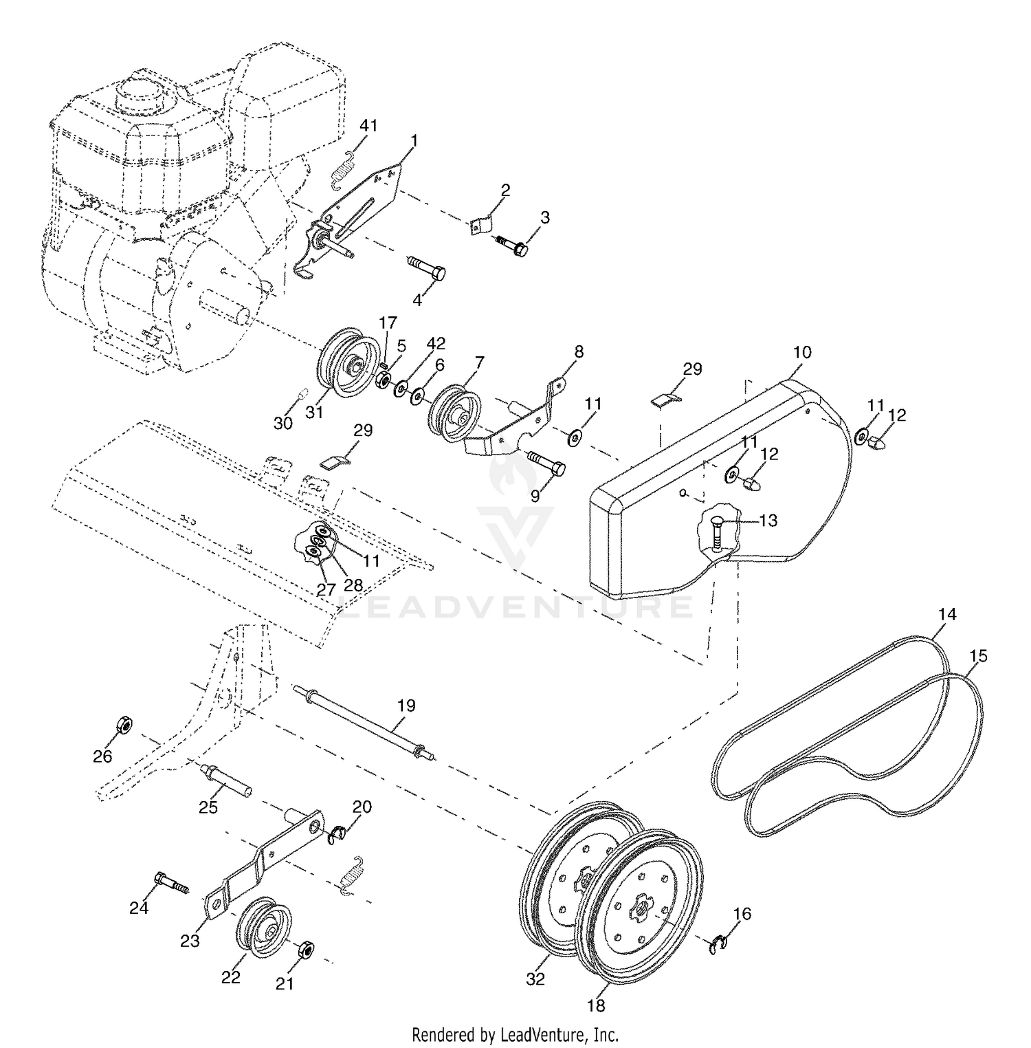 Belt Guard And Pulley Assembly