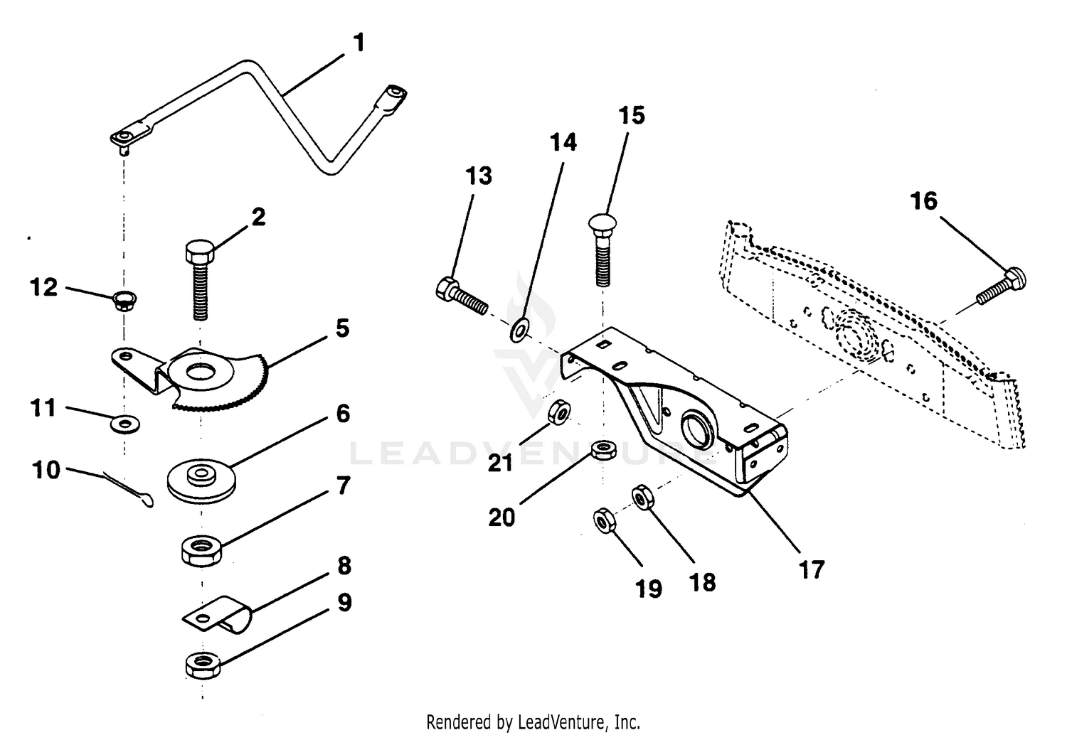 SECTOR GEAR / AXLE SUPPORT
