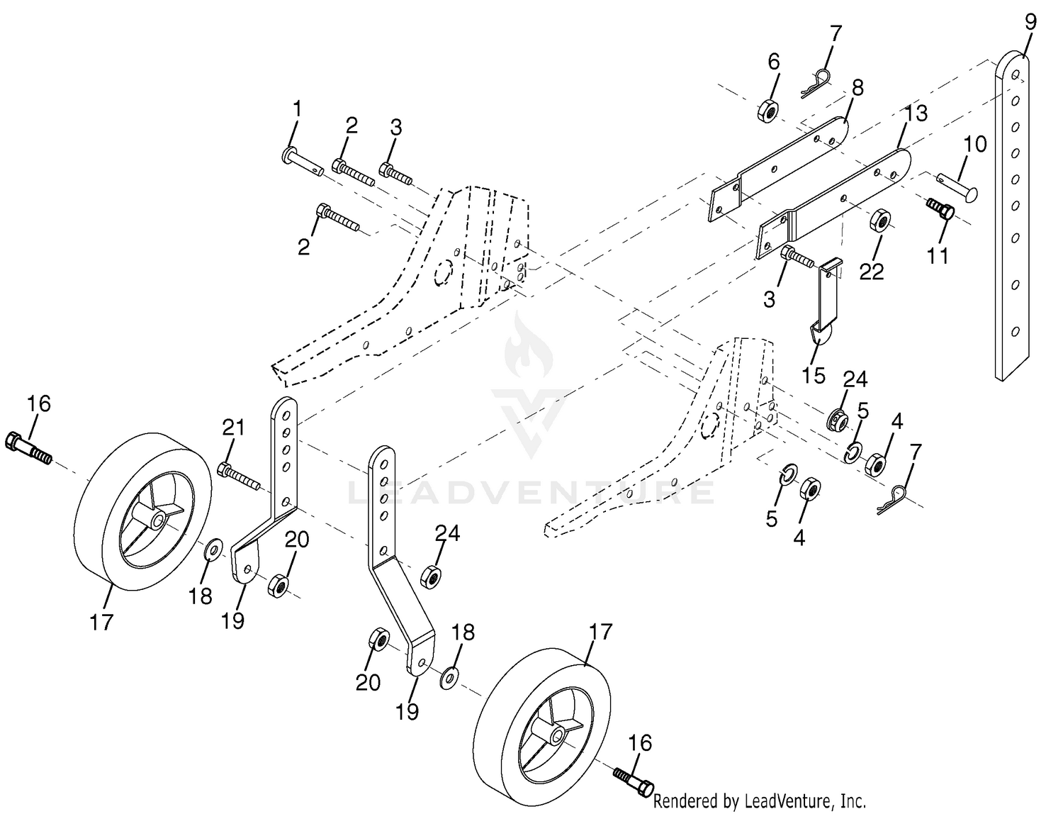 Wheel And Depth Stake Assembly