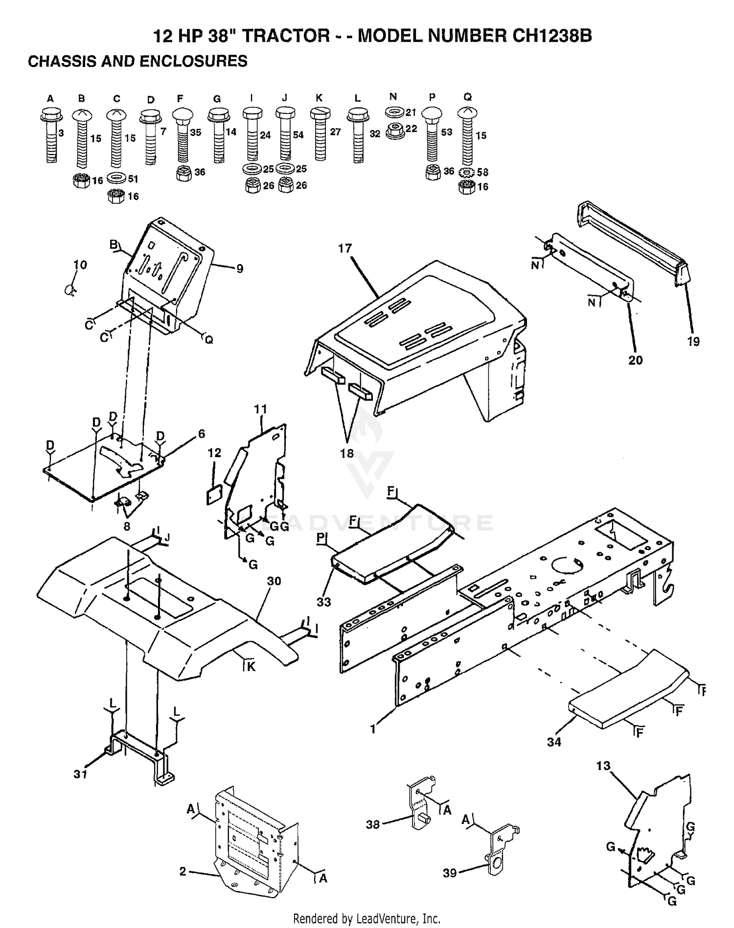 12HP 38" -CHASSIS AND ENCLOSURES