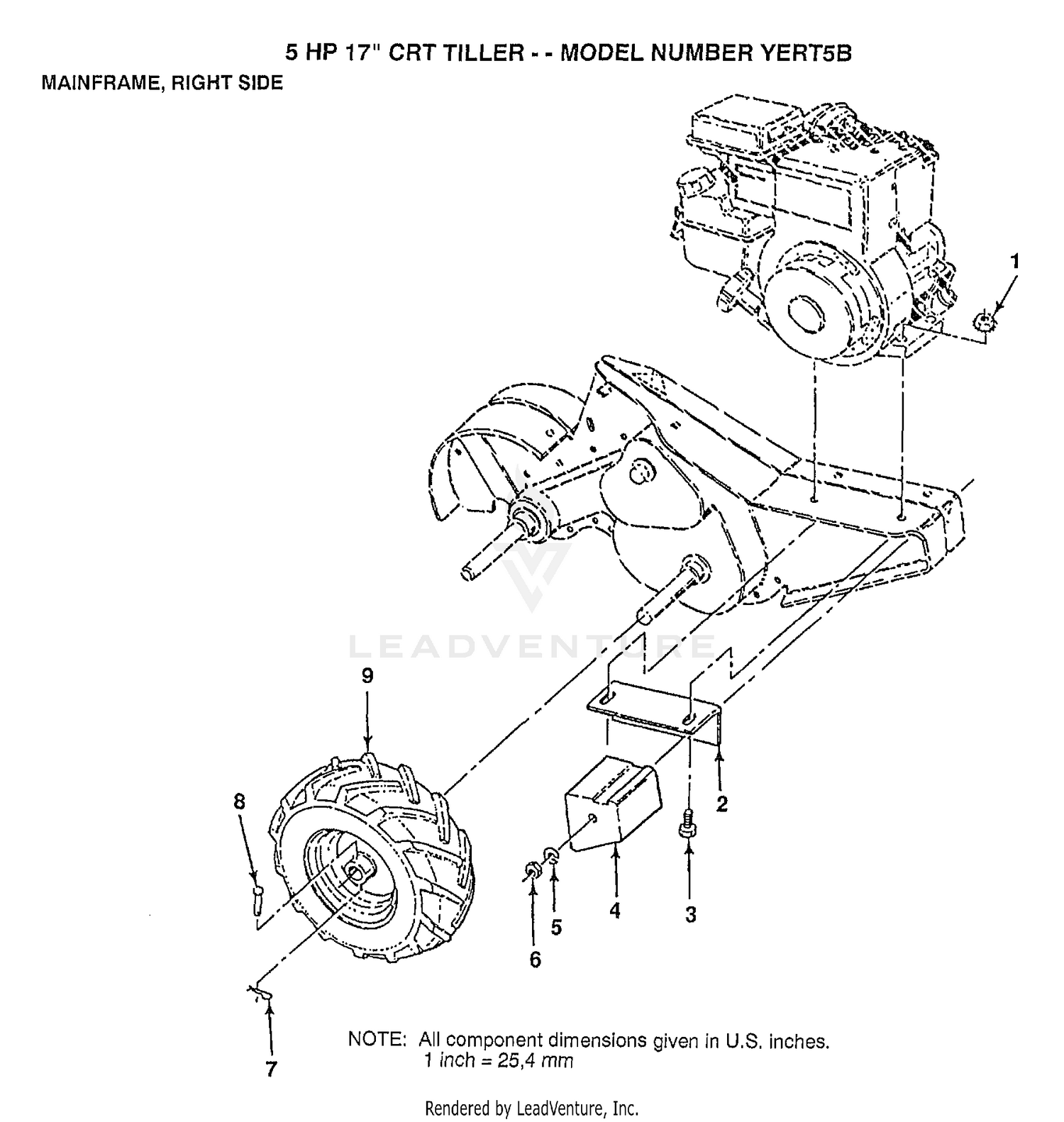 MAINFRAME-RIGHT SIDE/5 HP 17"