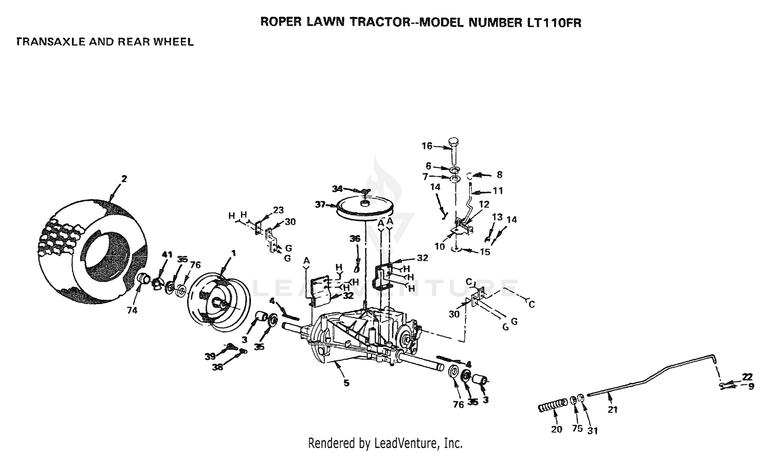 TRANSAXLE AND REAR WHEEL