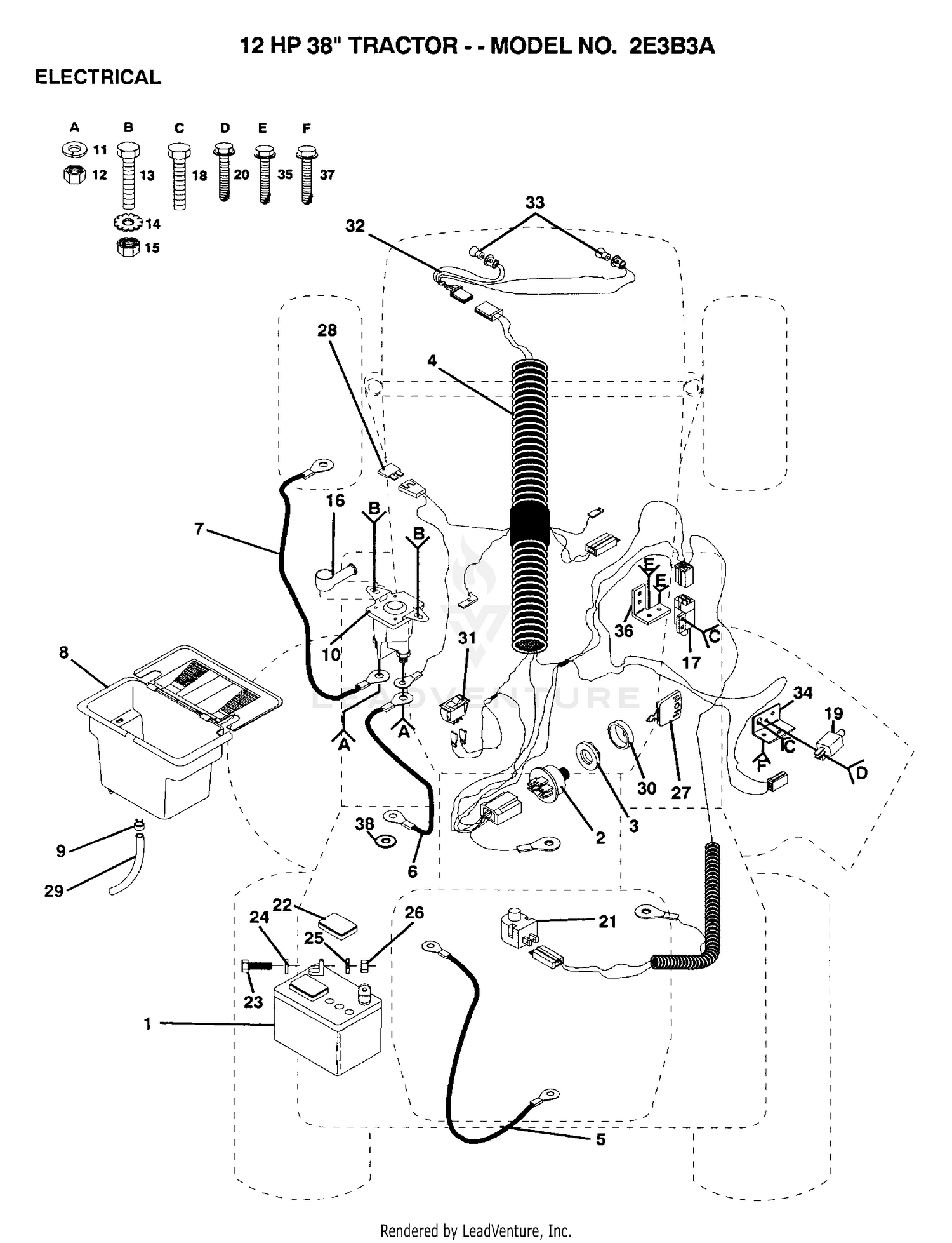 12HP 38" TRACTOR ELECTRICAL