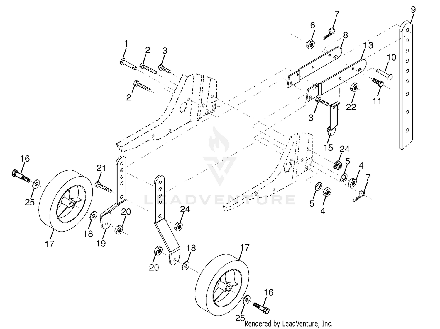 Wheel And Depth Stake Assembly
