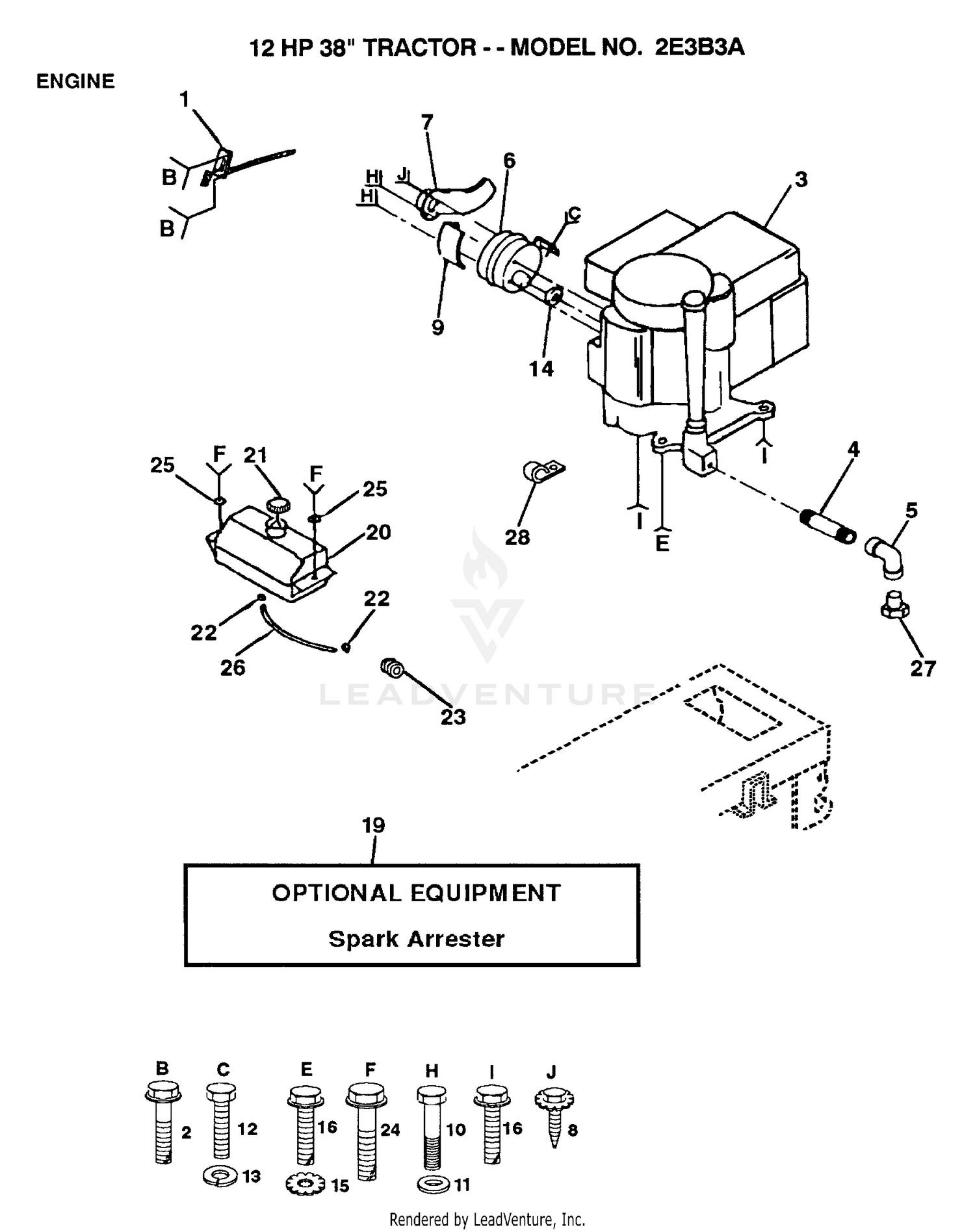 12HP 38" TRACTOR ENGINE