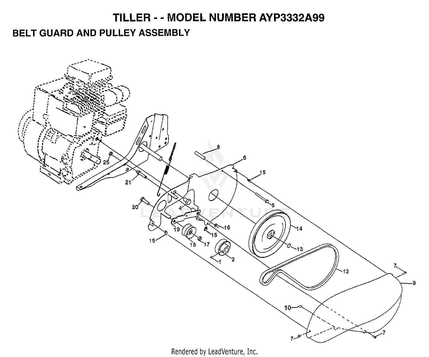 BELT GUARD AND PULLEY ASSEMBLY