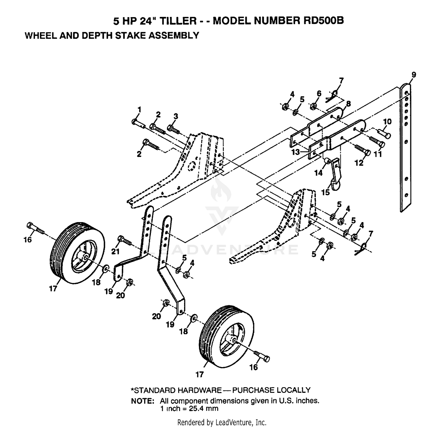 WHEEL, DEPTH STAKE ASSY