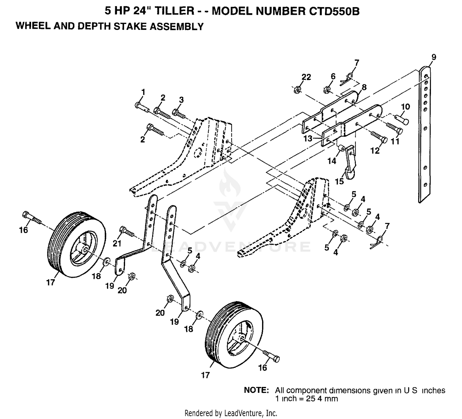 WHEEL AND DEPTH STAKE