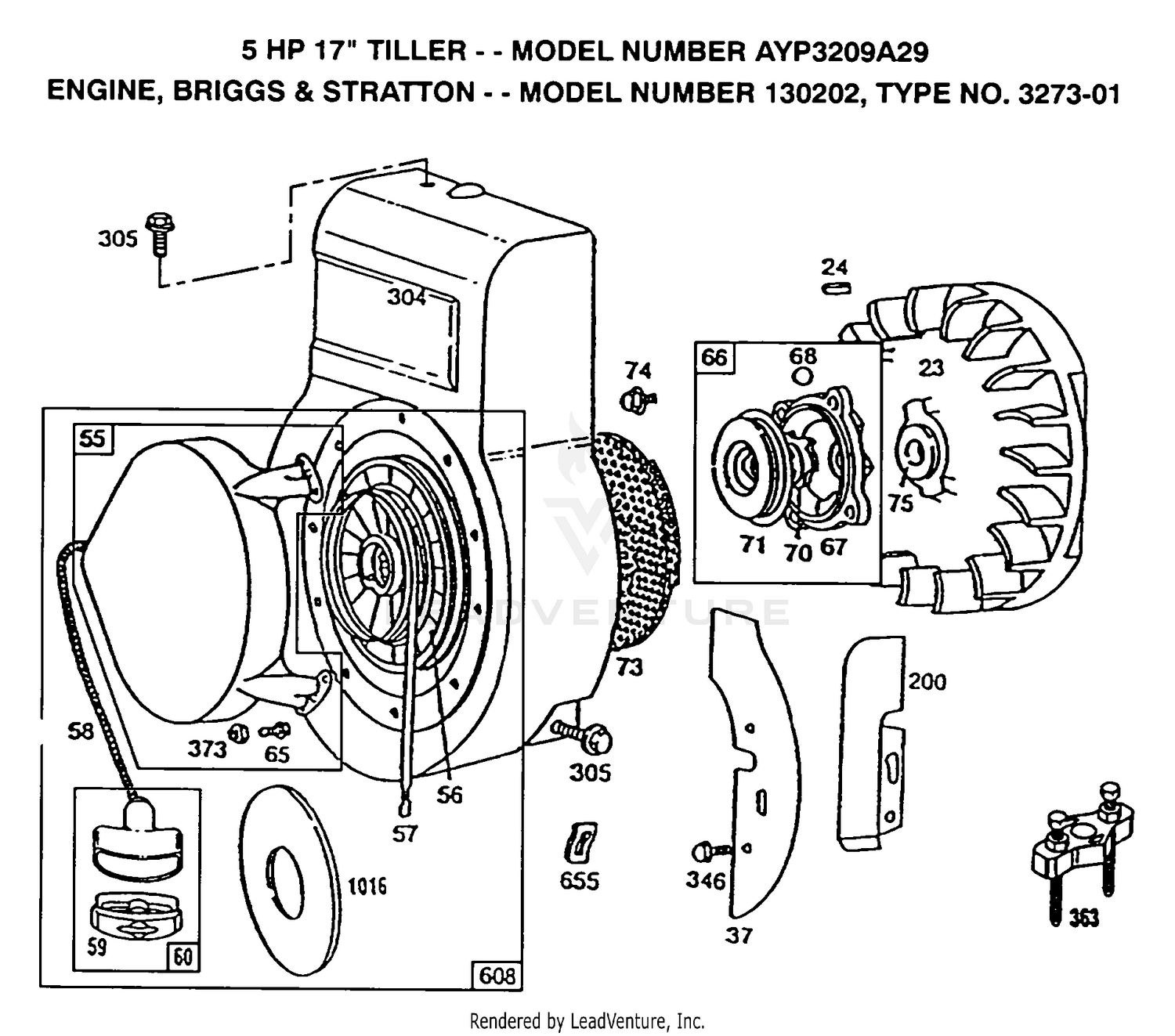 ENGINE, STARTER CORD