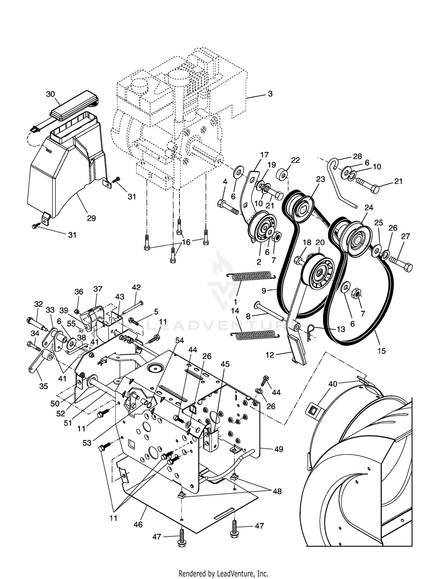 Chassis / Engine / Pulleys