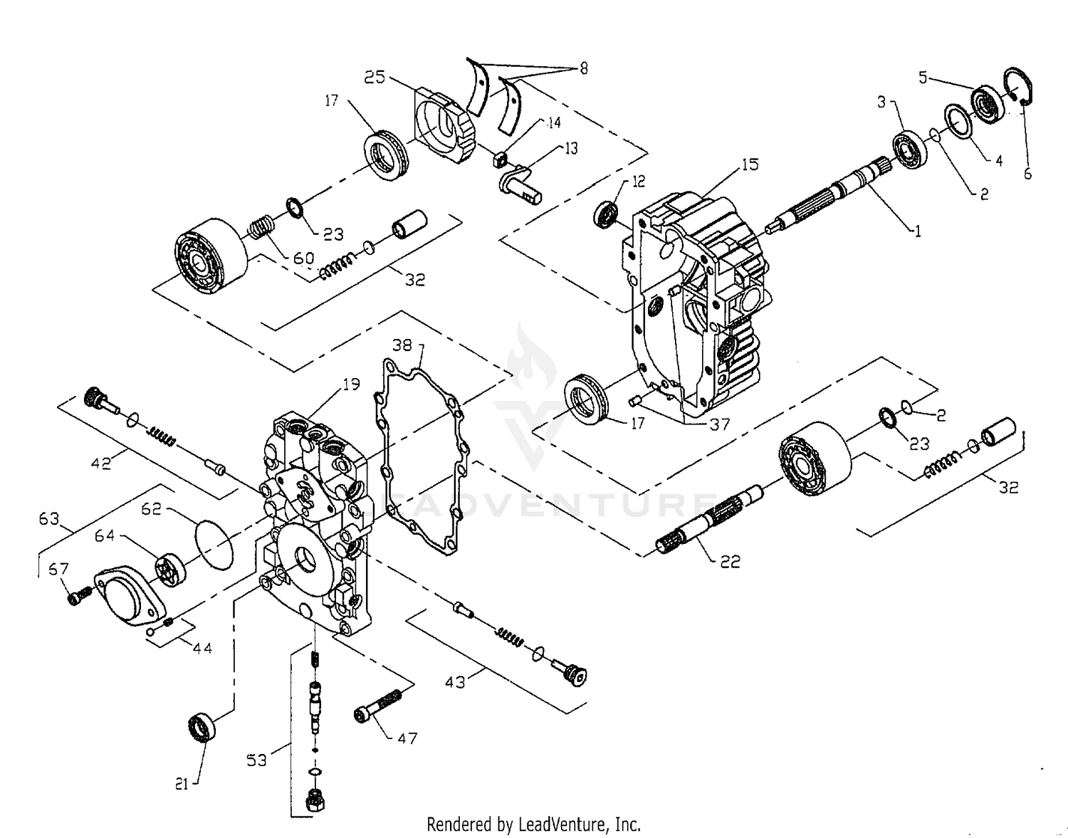 20 HP 50" TRANSAXLE PUMP