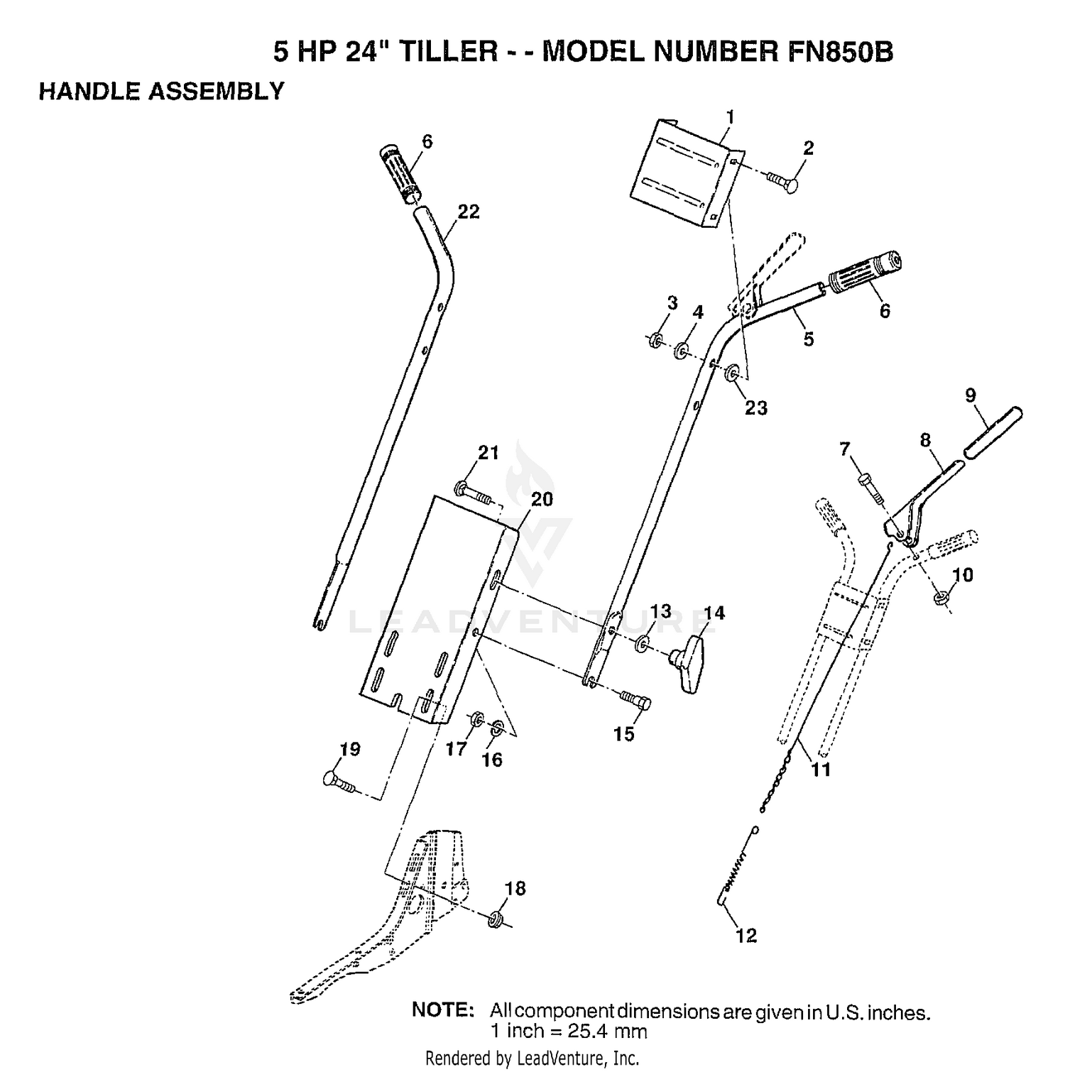 5HP 24" TILLER-HANDLE
