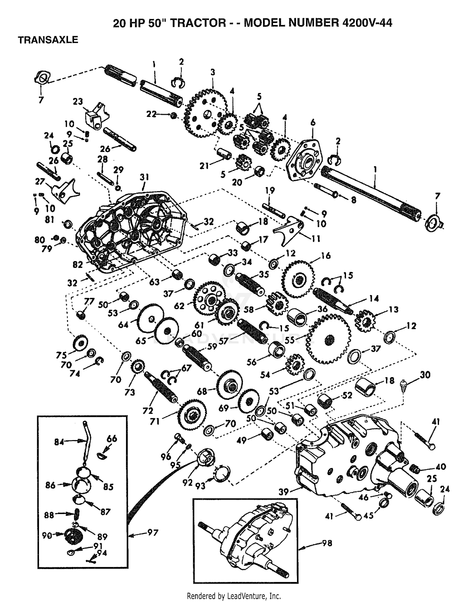 20HP 50" TRACTOR/TRANSAXLE