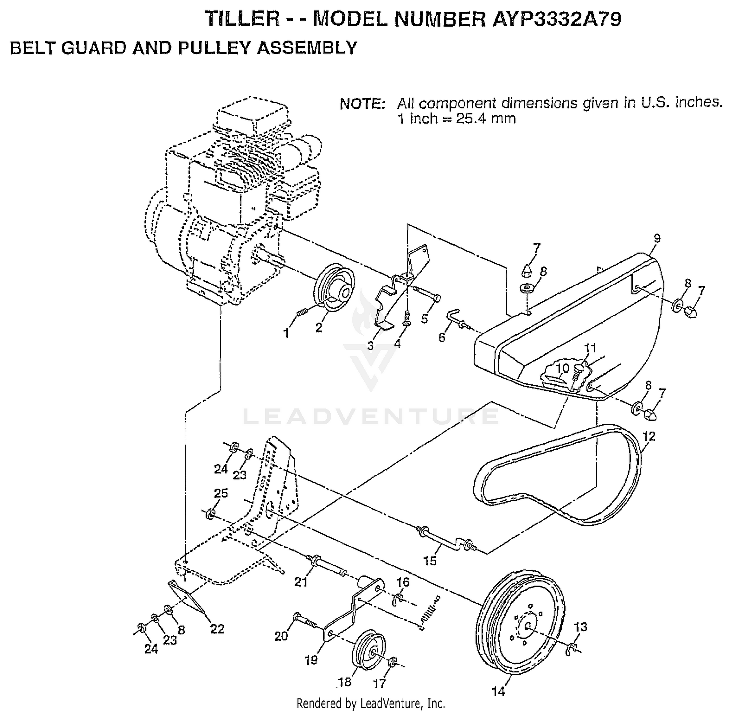 BELT GUARD AND PULLEY ASSY