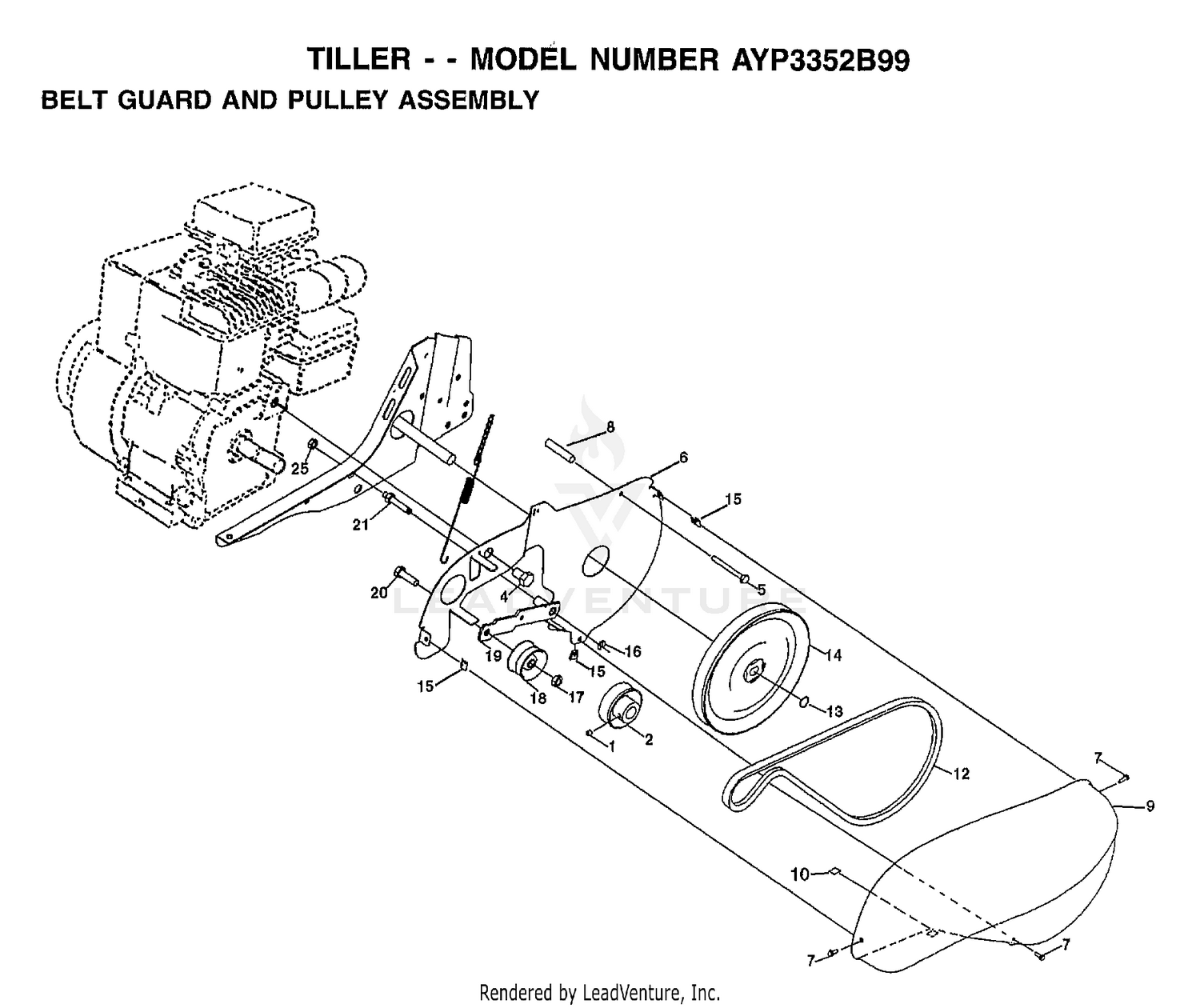 BELT GUARD AND PULLEY ASSEMBLY