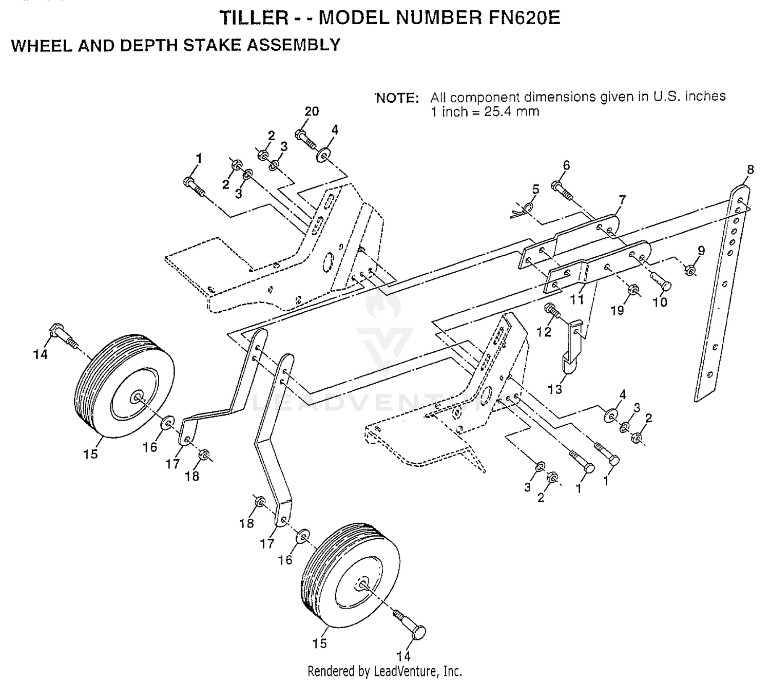 WHEEL AND DEPTH STAKE