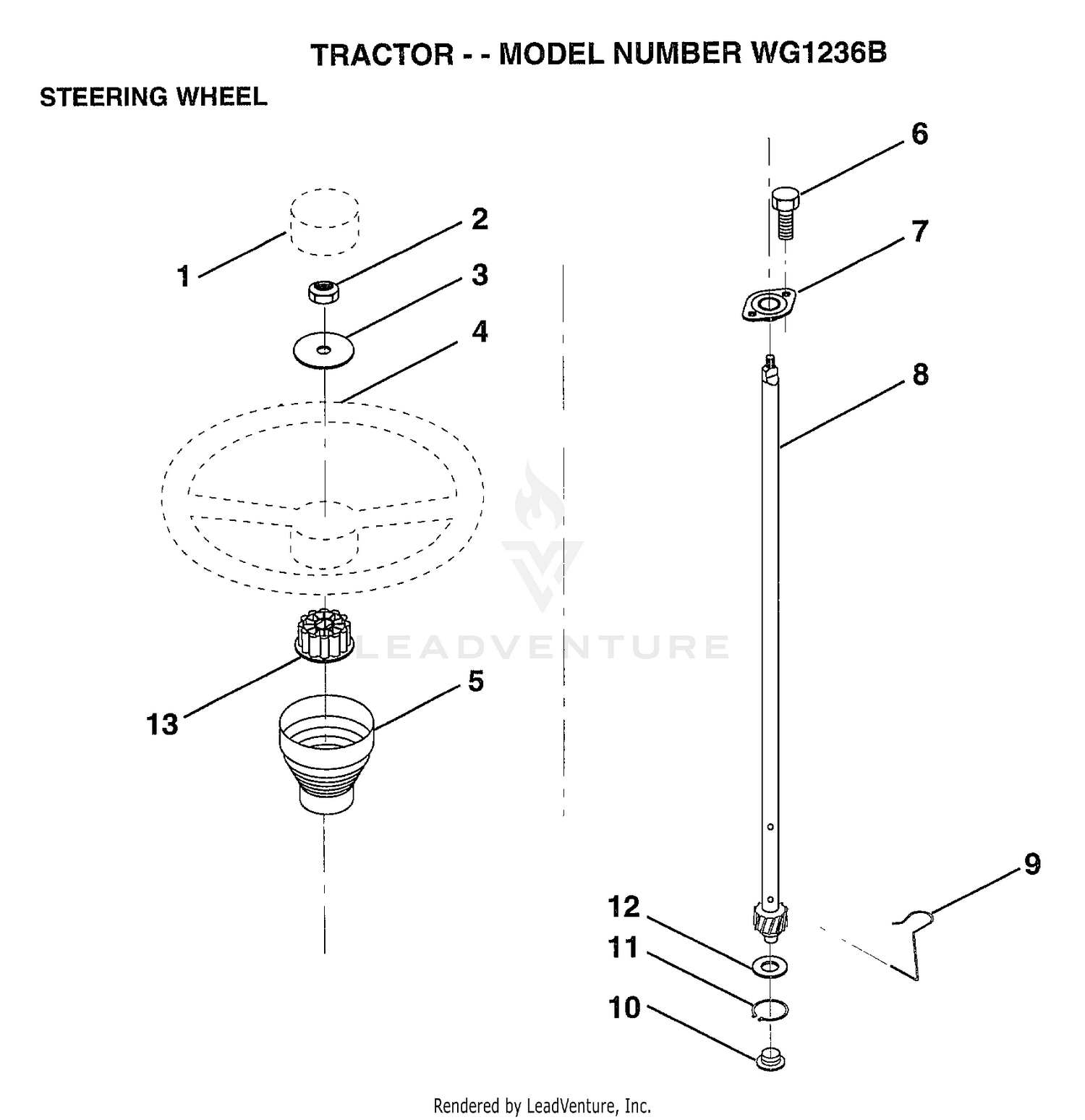 TRACTOR-STEERING WHEEL
