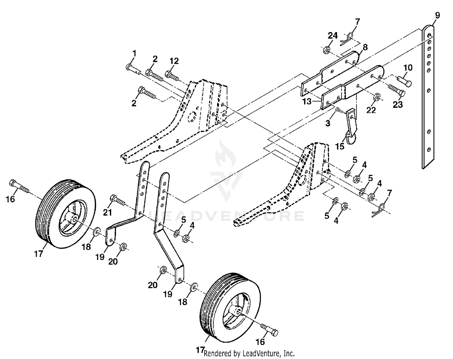 Wheel And Depth Stake Assembly
