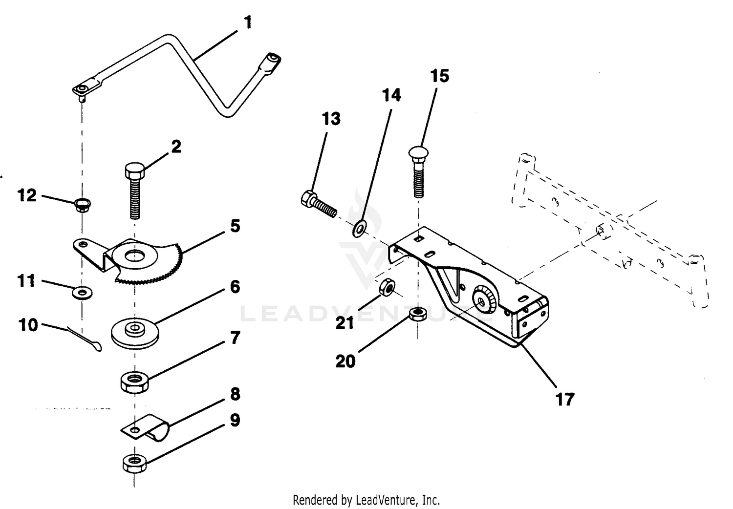 SECTOR GEAR / AXLE SUPPORT