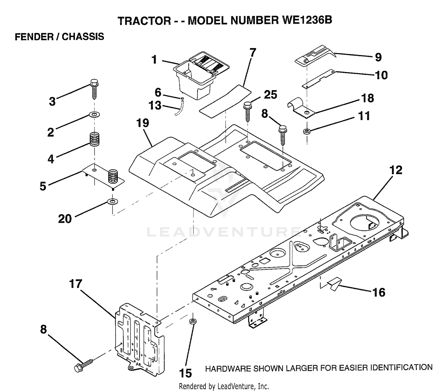 TRACTOR-FENDER/CHASSIS