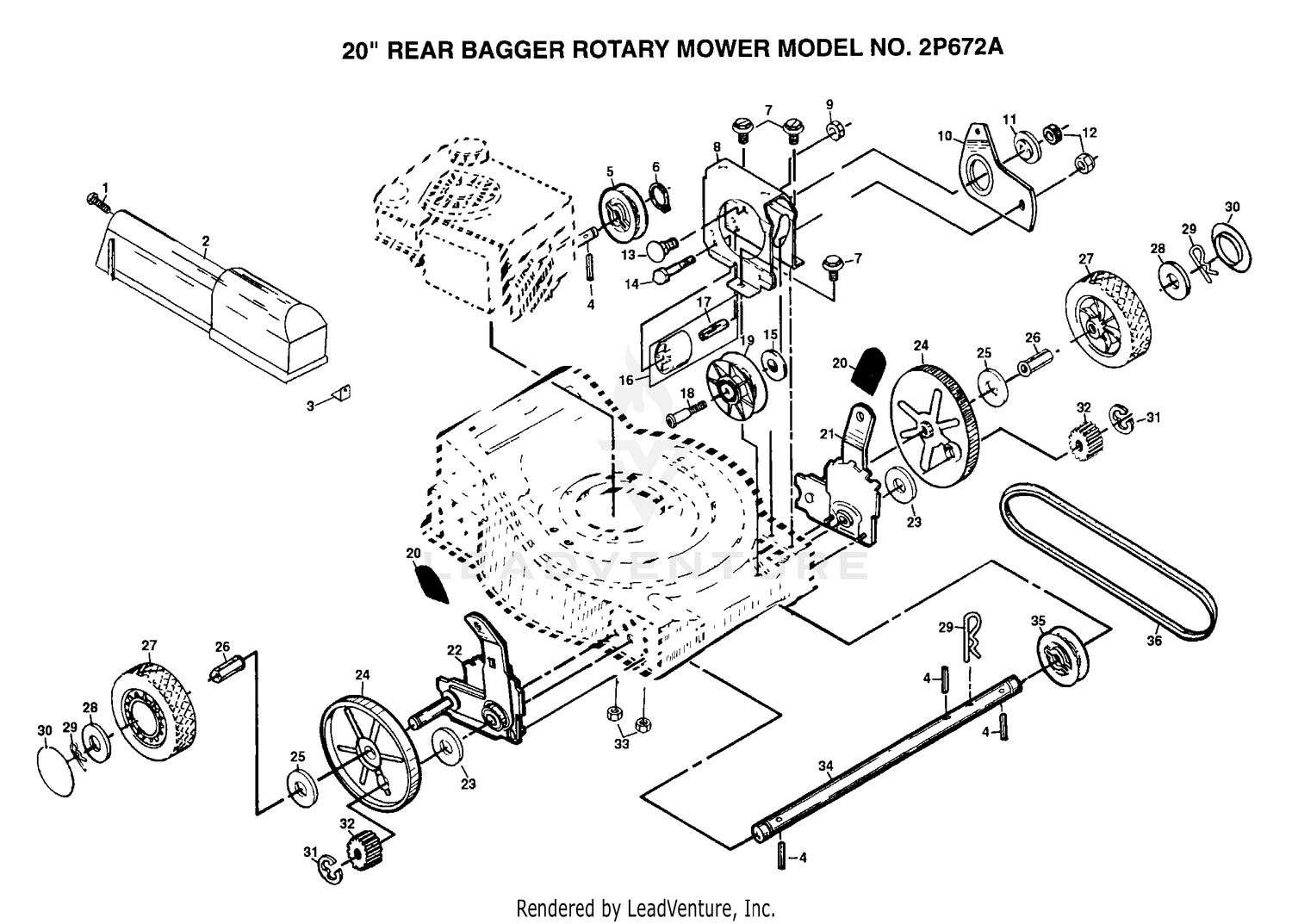 20" REAR BAGGER MOWER