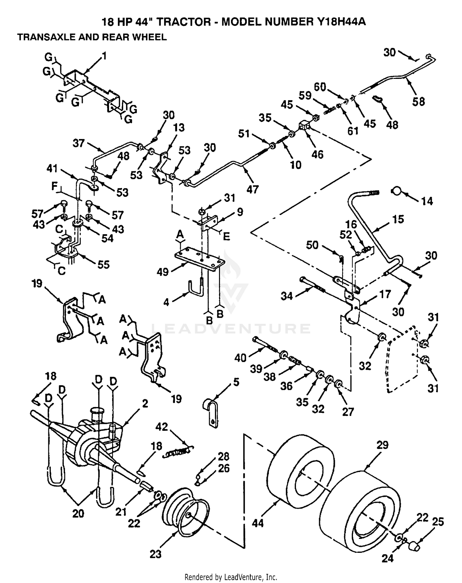TRANSAXLE AND REAR WHEELS