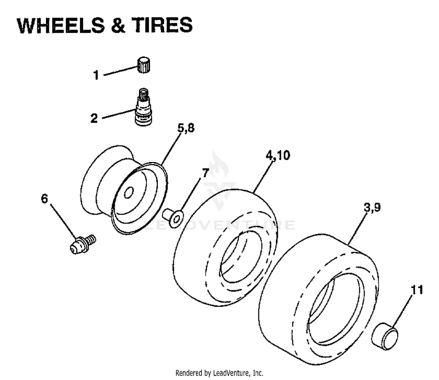 18HP 42" TRACTOR WHEELS