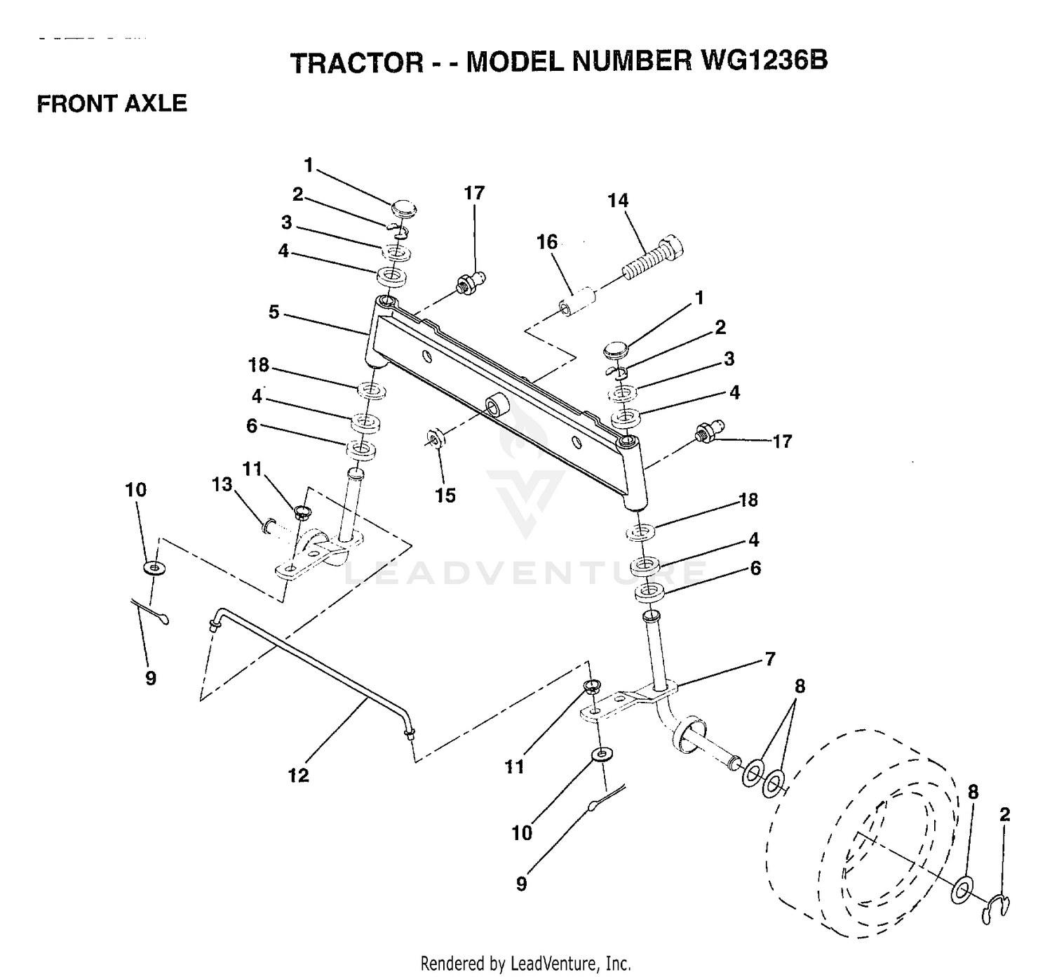TRACTOR-FRONT AXLE