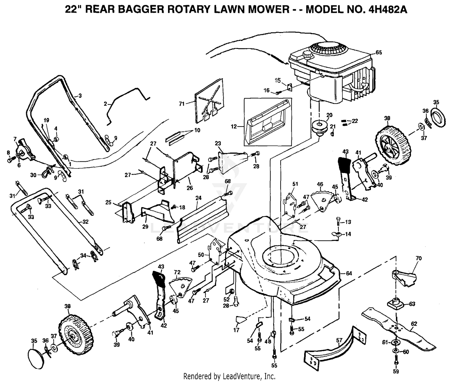 22" REAR BAGGER MOWER