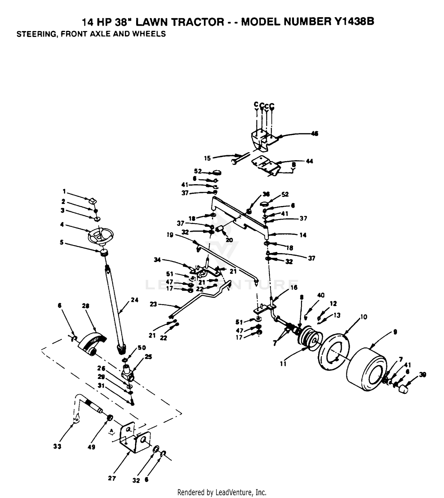 STEERING, FRONT AXLE AND WHEELS