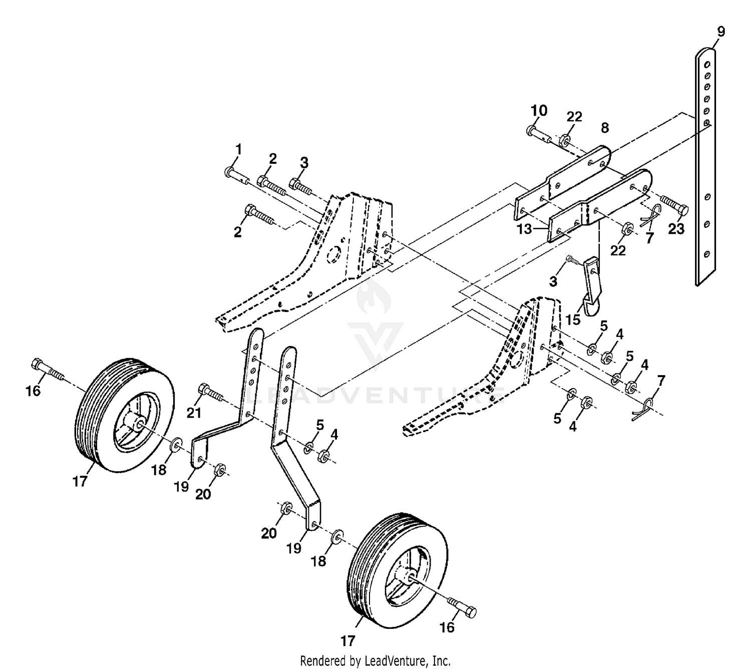 Wheel And Depth Stake Assembly