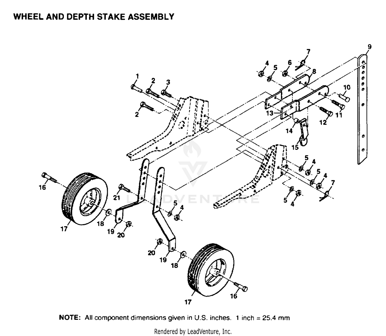 WHEEL, DEPTH STAKE ASSY