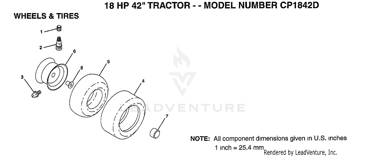 18HP 42" TRACTOR-WHEELS