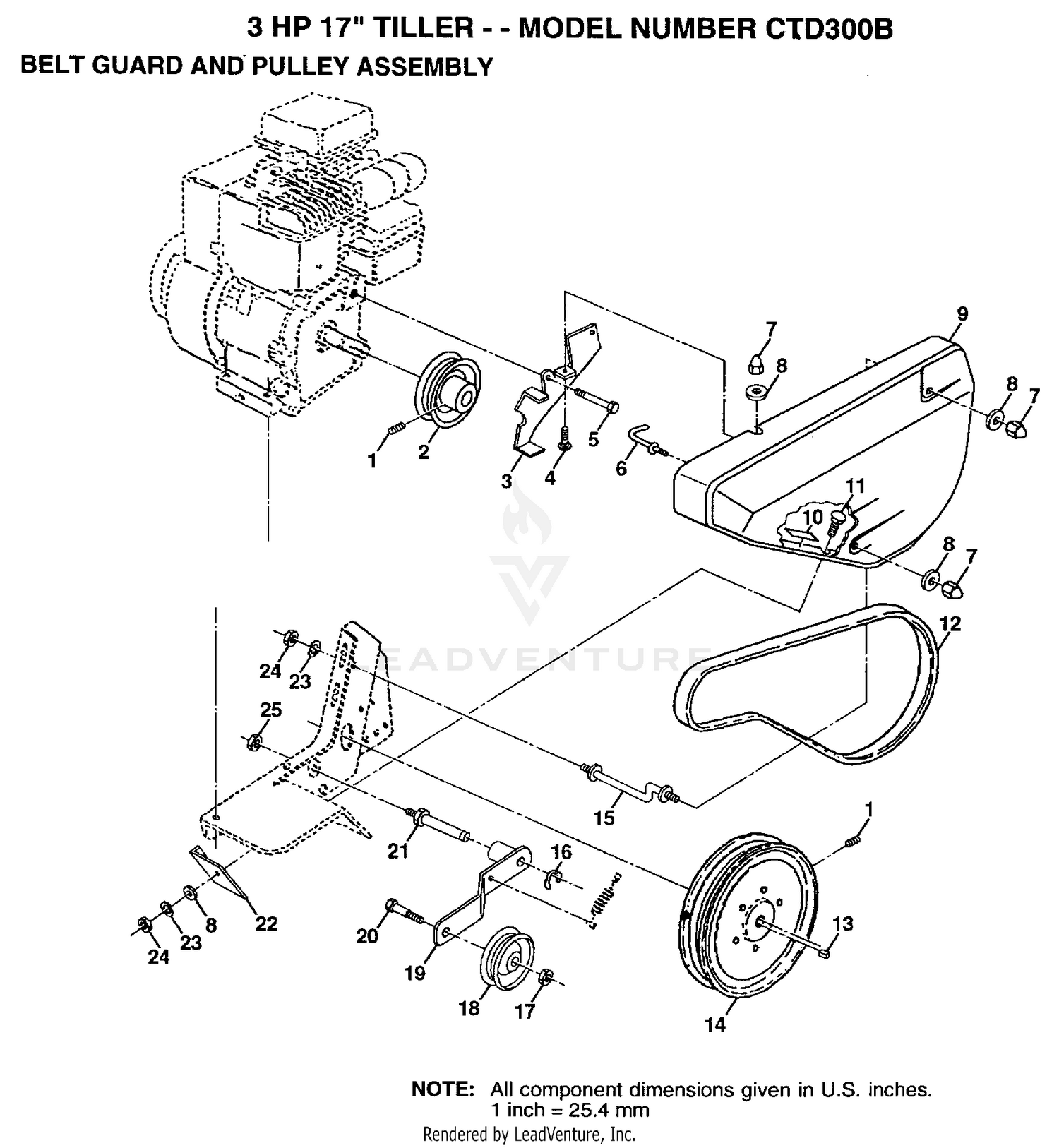 BELT GUARD AND PULLEY