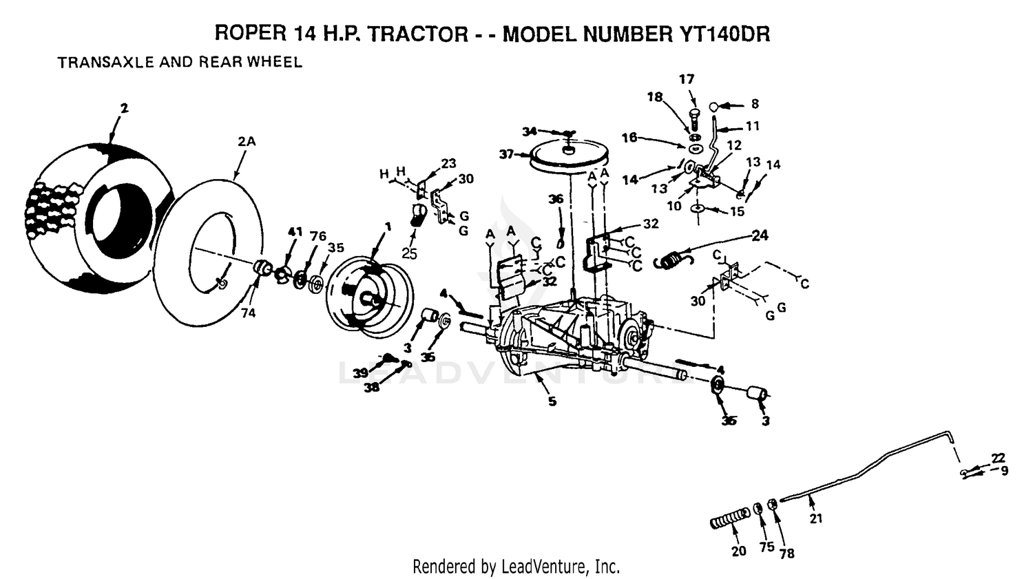 TRANSAXLE AND REAR WHEEL