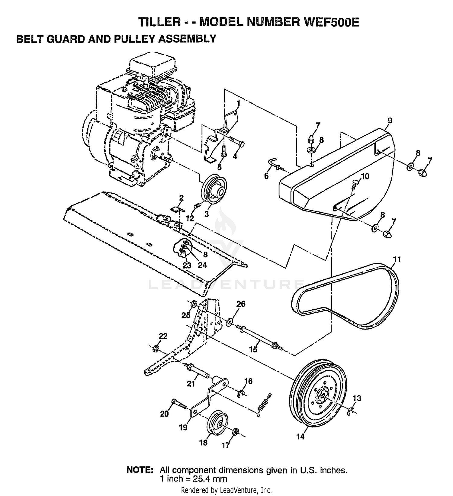 BELT GUARD AND PULLEY