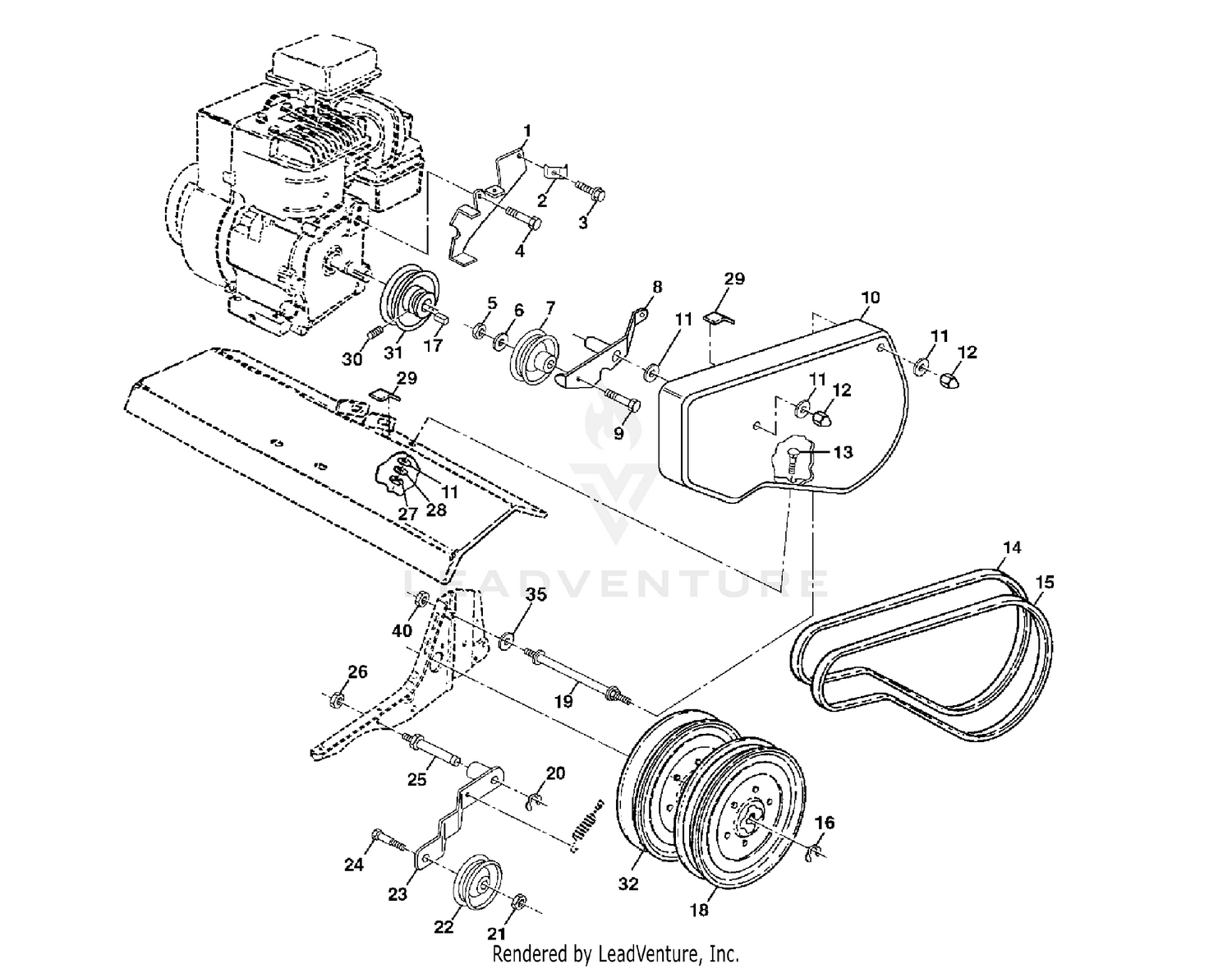 Belt Guard And Pulley Assembly
