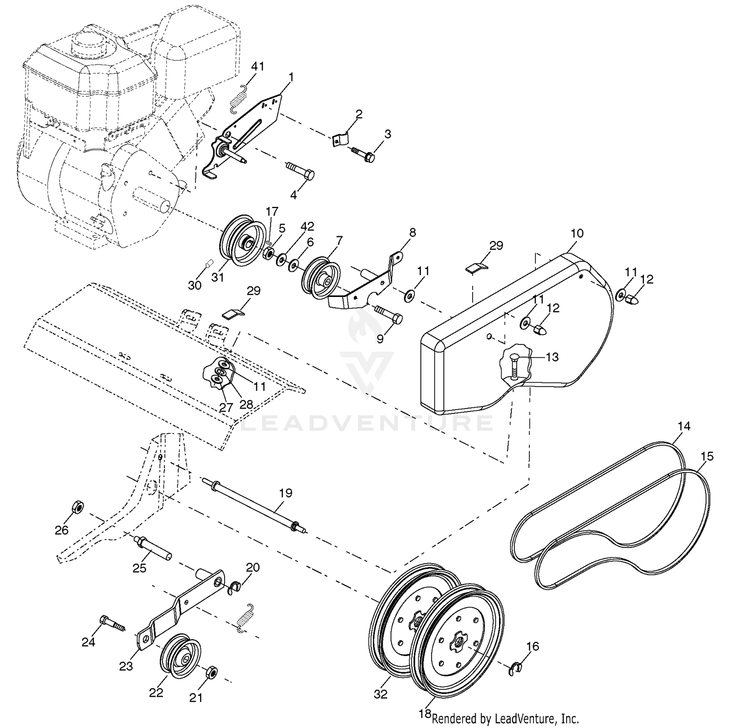 Belt Guard And Pulley Assembly